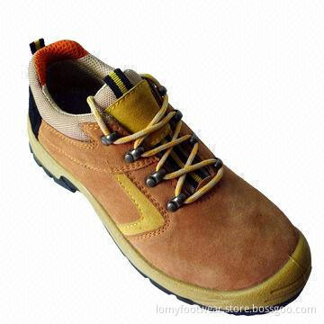 Safety Shoes, Made of Suede Cow Leather and PU Sole, Size of 37 to 48#